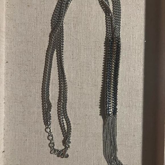 Stella & Dot Silvertone Long Lariat Necklace - Picture 1 of 8